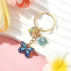Butterfly Alloy Enamel Keychain