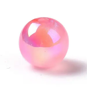 UV Plating Rainbow Iridescent Acrylic Beads