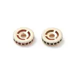 Brass Micro Pave Cubic Zirconia Beads