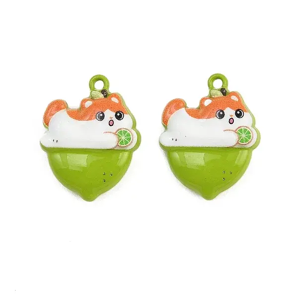 Baking Paint Zinc Alloy Pendants