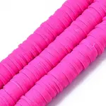 Flat Round Handmade Polymer Clay Beads
