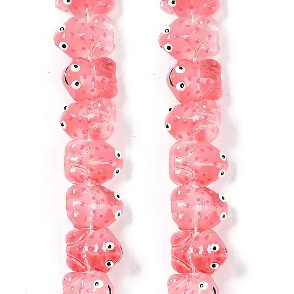 Transparent Glass Enamel Beads Strands