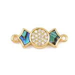 Natural Paua Shell Candy Link Connector Charms