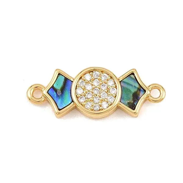 Natural Paua Shell Candy Link Connector Charms