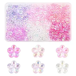 216Pcs 6 Styles Transaparent Acrylic Beads