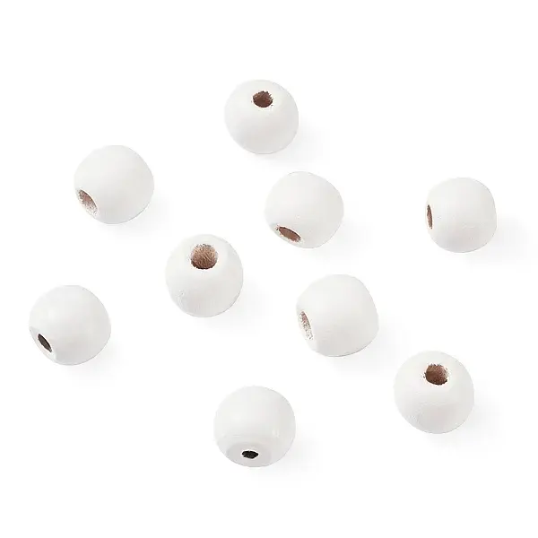 Dyed Natural Wood Beads