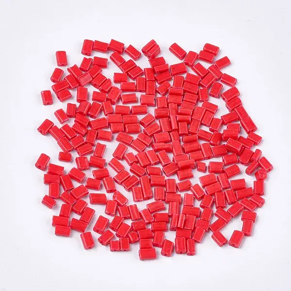 Baking Paint Glass Flat Beads