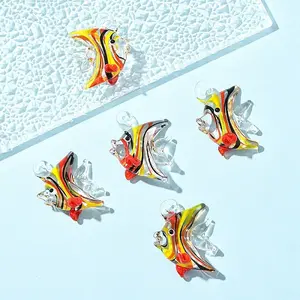 5Pcs Handmade Lampwork Pendants