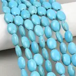 Dyed Synthetical Turquoise Oval Bead Strand