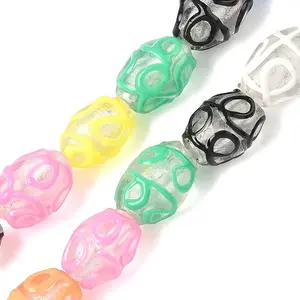 Handmade Silver Foil Glass Beads