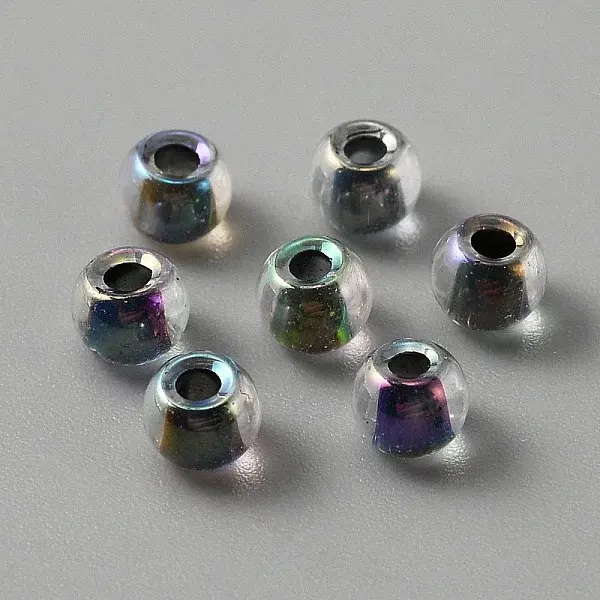 Transparent Inside Colours Rainbow Glass Seed Beads