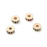 Brass Micro Pave Cubic Zirconia Beads
