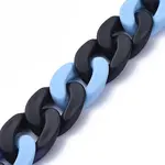 Handmade Opaque Spray Painted Acrylic Curb Chains