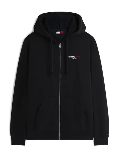 Tommy Jeans Tepláková bunda 'Back Logo Zip-thru'  červená / čierna / biela