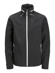 JACK & JONES Prechodná bunda 'Flit'  čierna / biela