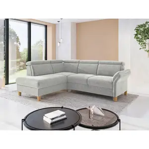 Sit & More ROHOVÁ SEDAČKA, textil, světle šedá