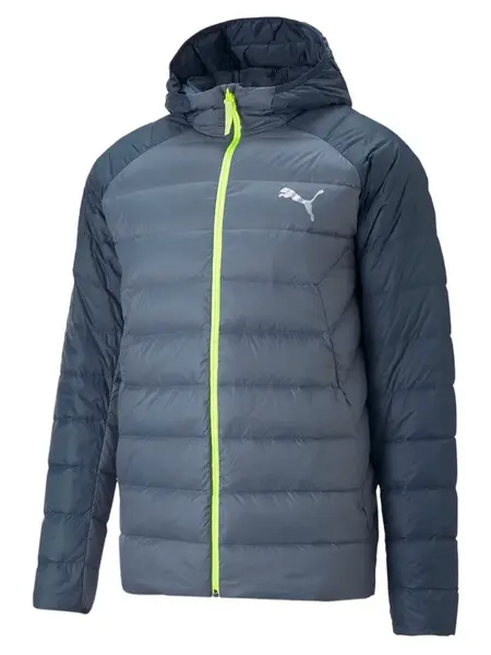 PUMA Prechodná bunda 'PackLITE'  tmavomodrá / tmavosivá