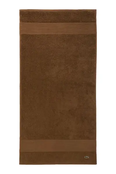 Lacoste Malý bavlněný ručník Lacoste LLECROCO Pecan 50 x 100 cm