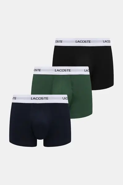 Lacoste přiléhavé boxerky pánské bavlněné s elastanem 3-pack