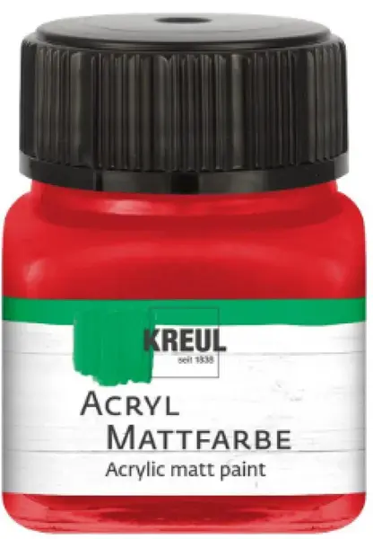 Akrylová barva Kreul Matt – 55 Brilliant Red