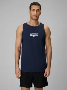 Pánské tílko regular s potiskem 4f tmavě modrá 3xl