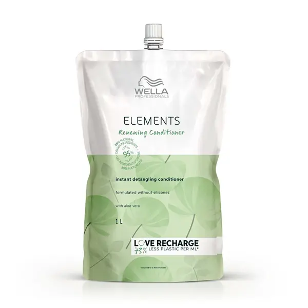 Obnovující péče pro regeneraci vlasů Wella Elements Renewing - 1000 ml, náhradní náplň (99350169318) + dárek zdarma