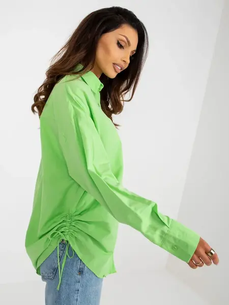 Dámská oversize košile ve světle zelené barvě