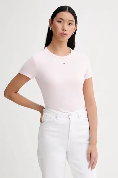 Tommy Jeans basic tričko dámské bavlněné s elastanem