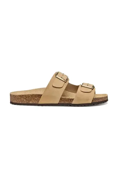 Semišové šľapky Geox D BRIONIA