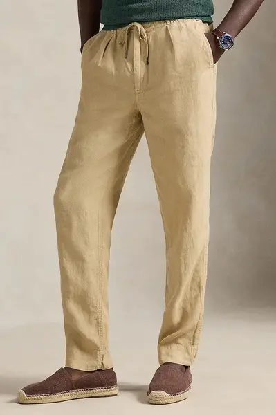 Lněné kalhoty Polo Ralph Lauren