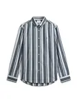 TOMMY HILFIGER Košeľa 'Regular Fit Multicolour Stripe'  smaragdová / mätová / biela
