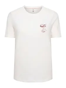 ONLY Tričko 'ONLKITA'  bronzová / šedobiela