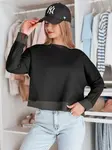 Čierna oversize blúzka s náhrdelníkom