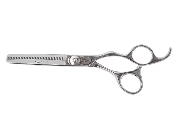 Efilační nůžky Olivia Garden SilkCut Thinner EUR 6,35" stříbrné (T635) + dárek zdarma