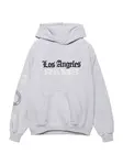 Pull&Bear Mikina 'NFL Los Angeles'  sivá melírovaná / čierna / biela