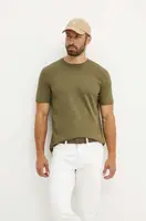 Bavlněné tričko BOSS Thompson 01 zelená barva, 50468347