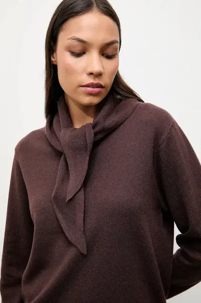 Svetr z merino vlny se šátkem Answear.LAB