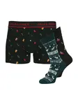 JACK & JONES Boxerky 'JACMISTLETOE'  jedľová / červená / čierna / biela