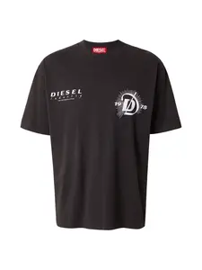 DIESEL Tričko 'BOGGY-V6'  čierna / biela