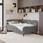 P & B AMERICKÁ POSTEL, 90/200 cm, barvy grafitu