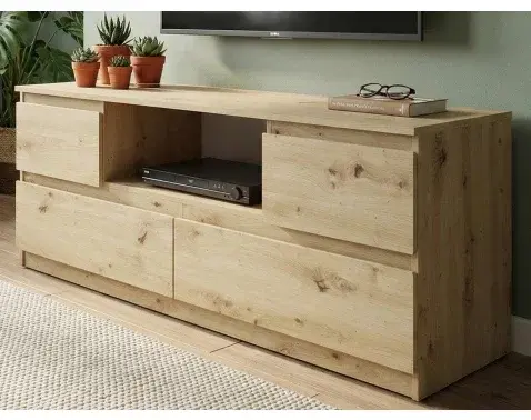 TV skrinka Carlos, dub artisan, šírka 140 cm%