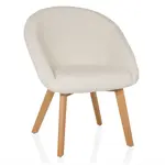 MID.YOU ŽIDLE S PODRUČKAMI, buklé, bílá