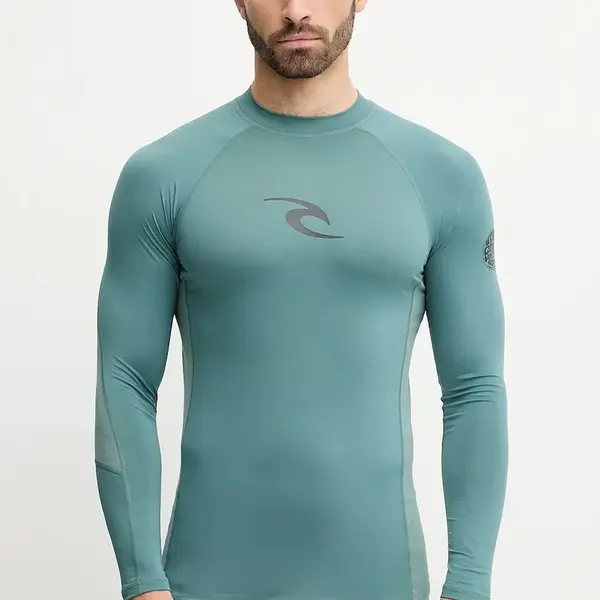 Plavecké tričko s dlouhým rukávem Rip Curl WAVES UPF černá barva, 141MRV