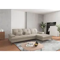 Sit & More ROHOVÁ SEDAČKA, textil, šedohnědá