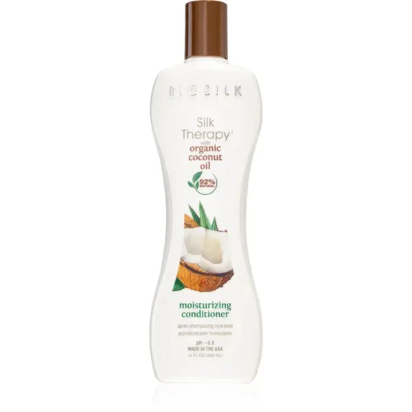 Biosilk Silk Therapy Natural Coconut Oil hydratačný kondicionér s kokosovým olejom 355 ml