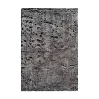 KOBEREC S VYSOKÝM VLASEM, 80/150 cm, antracitová