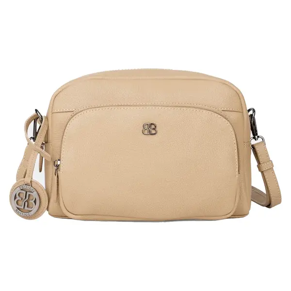 Dámska kožená crossbody kabelka Bellicci Norra - béžová