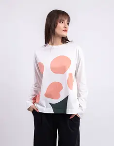 Tričko Thinking MU Flower Contrast Emily Tee WHITE