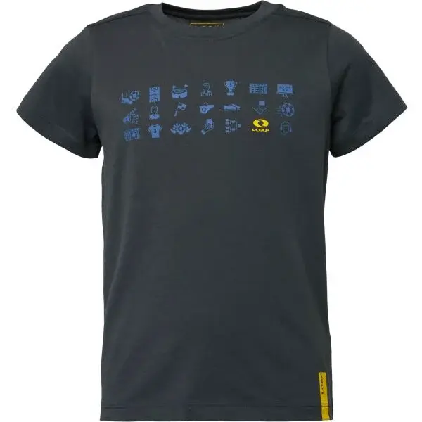 LOAP BOORAN Chlapecké tričko, tmavě šedá, velikost 158-164