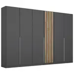 Rauch Möbel ŠATNÍ SKŘÍŇ S OTOČNÝMI DVEŘMI, šedá, dub artisan, 271/210/54 cm